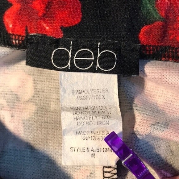 DEB MEDIUM BLACK & RED MINI SKIRT VINTAGE - Picture 4 of 5